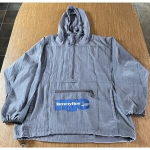 Tommy Boy Records Windbreaker Jacket 1/2 Zip XL Rare Vintage 80s 90s